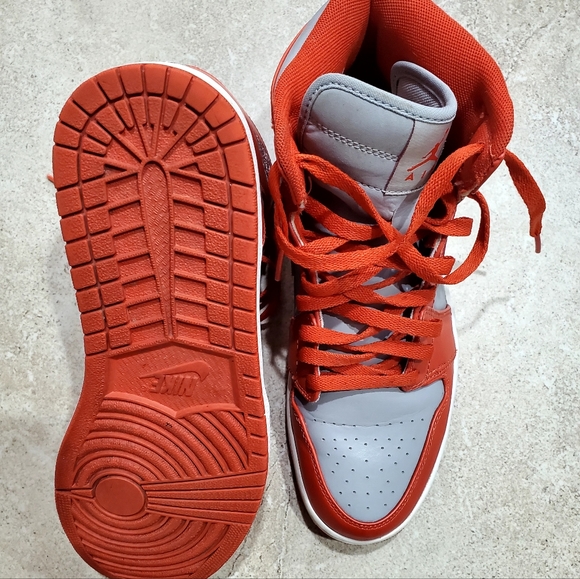 Nike Air Jordan 1 Retro High 2010 Spice Wolf Grey Men's 14 Orange 332550-006 - Picture 3 of 8